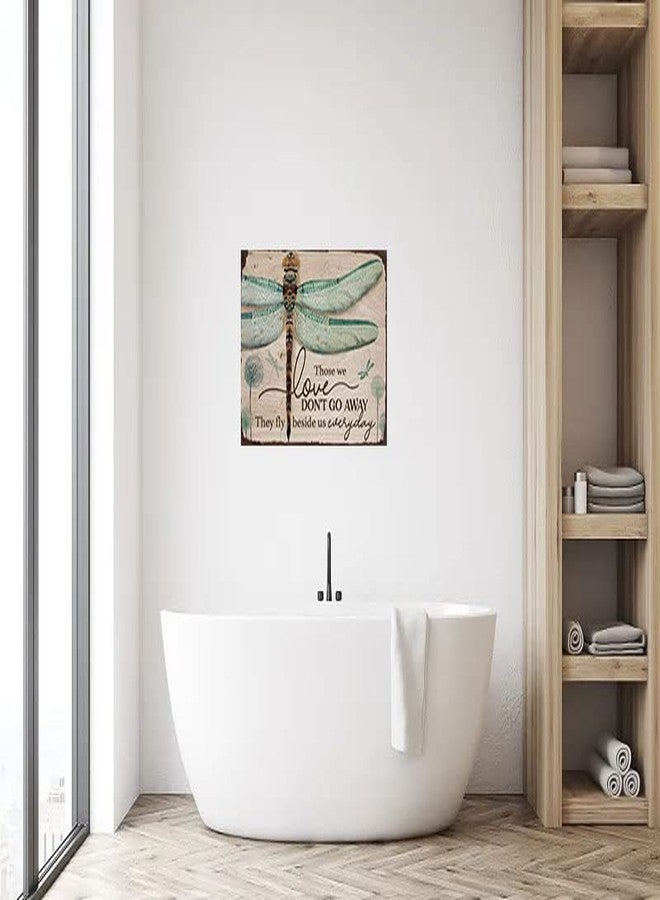 Flyhaw Creative Tin Sign Green Dragonfly Funny Novelty Metal Retro Wall Decor For Home Gate Garden Bars Restaurants Cafes Office Store Pubs Club Gift for Home Coffee Wall Decor 8x12 Inch - Image 4